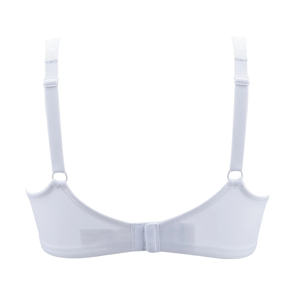 Plus Size Floral Lace Minimizer Bra | Ultra-Thin Underwire Non-Padded Full Cup Support