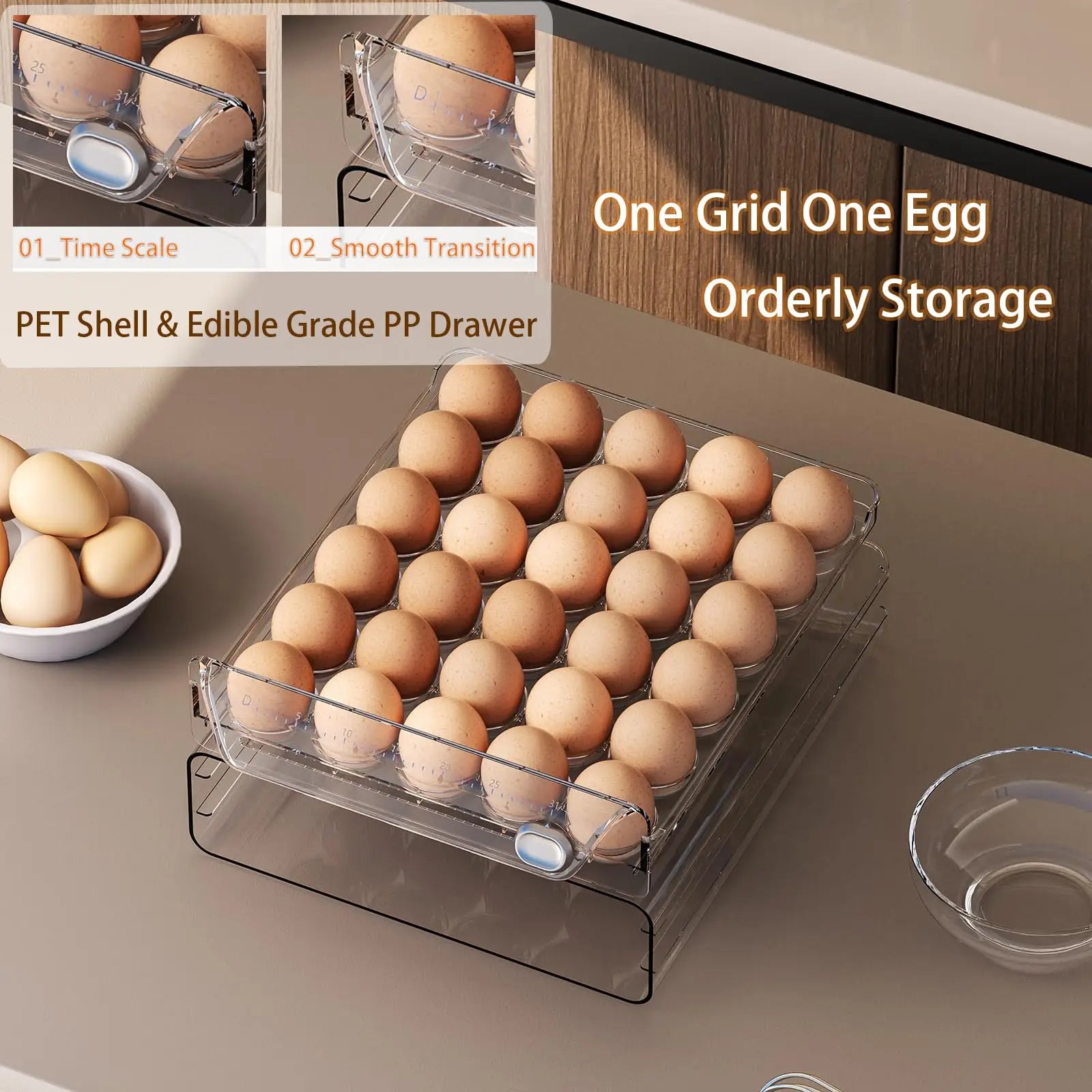 Egg Holder for Refrigerator by Snagg A Tray