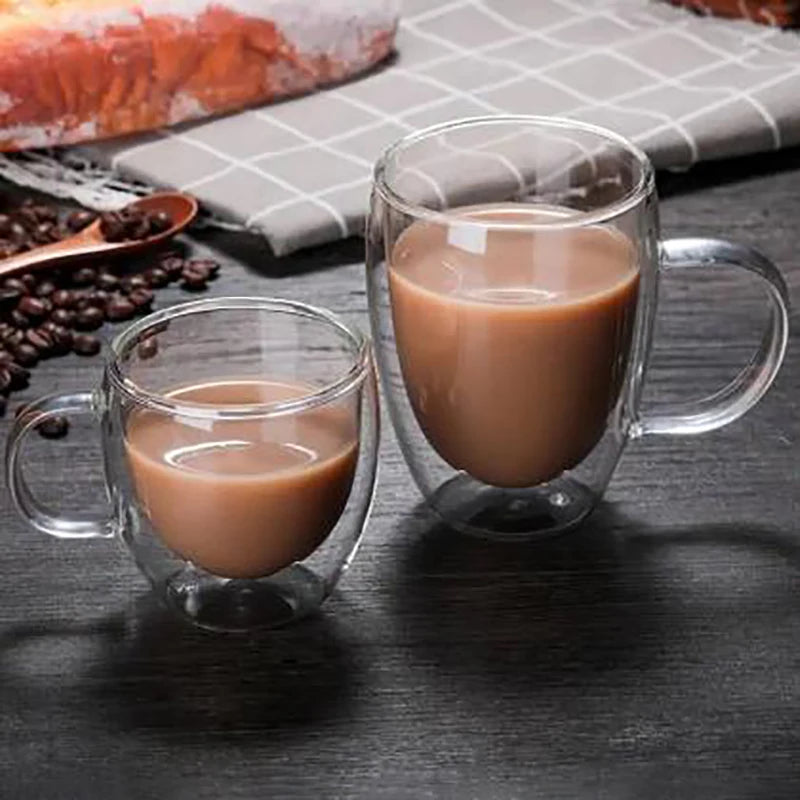 Heat Resistant Double Wall Glass Mug For Coffee by Snagg A Cup