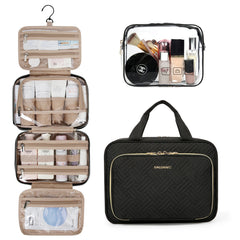 2-Piece Multifunction Makeup & Cosmetic Bag Set – Large Capacity Portable Travel Organiser for Women
