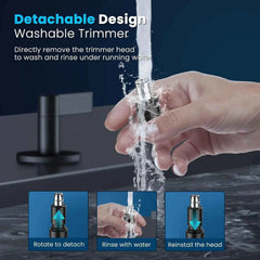 Professional 2026 Rechargeable Precision Trimmer – IPX7 Waterproof Aluminum Alloy System for Painless Facial Grooming