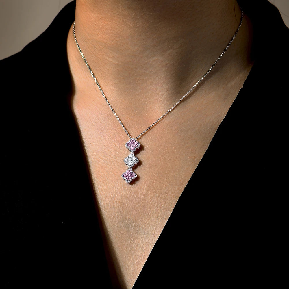 Full Solid 925 Sterling Silver Moissanite Pendant Necklace by Snagg A Necklace