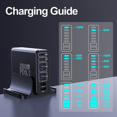 250W GaN 8-Port USB-C Desktop Charger | PD3.1 Fast Charging Station for iPhone Samsung Laptop