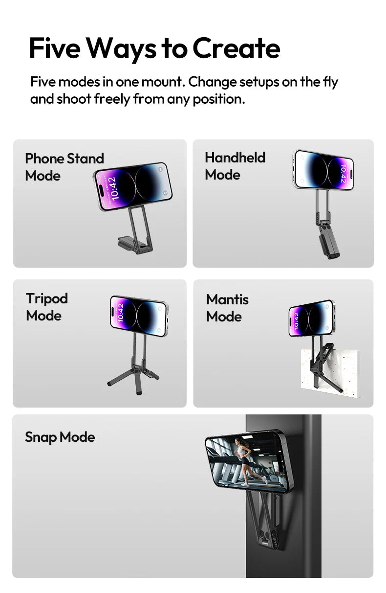 MagLock Foldable Tripod Phone Holder Stand by Snagg A Tripod