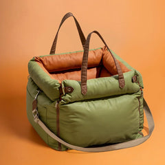 Luxury Faux Leather Pet Car Seat & Travel Bed by Snagg A Pet Seat
