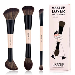 Double Sided Makeup Brush Set (3 / 5 / 7 Piece Options)