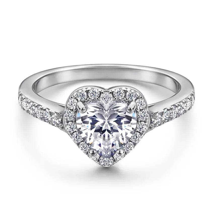 1–2ct Pink Heart Moissanite Ring - SnaggIt