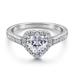 1–2ct Pink Heart Moissanite Ring - SnaggIt