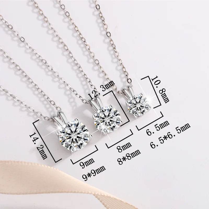1–3ct Colorful Moissanite Pendant Necklace - SnaggIt