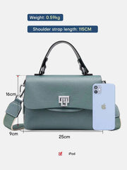 Genuine Leather Envelope Top-Handle Bag – Simple Luxury Women's Shoulder & Small Crossbody Handbag