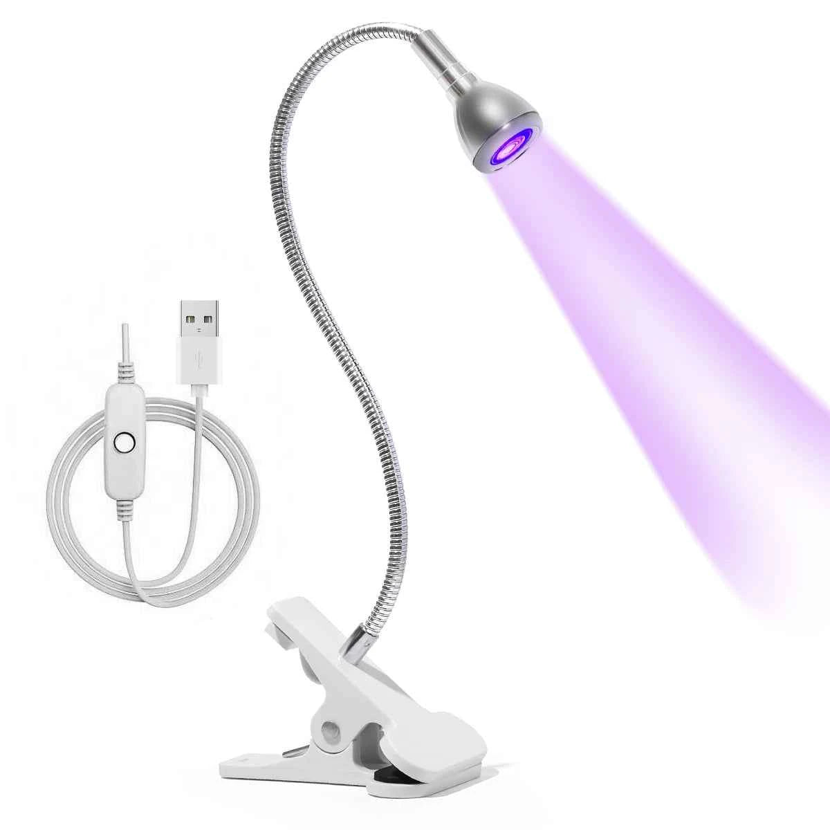 360° Rotatable Mini LED UV Nail Lamp – Professional Clip On Flash Cure Light