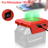 Multi Function Wireless Charger & Power Adapter | 15W Fast-Charging Hub for 18V Battery Platforms
