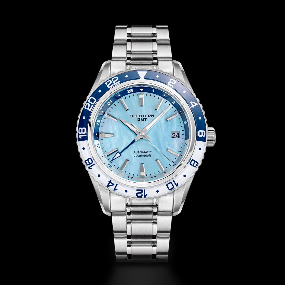 Automatic GMT Diver Watch – NH34 Movement | Sapphire Crystal | 20BAR Water Resistant | Dual Time Travel Edition - Men’s