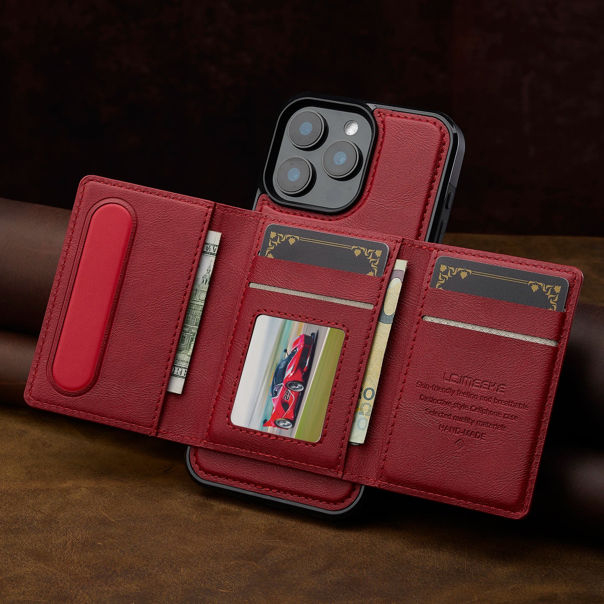 2 in 1 Detachable Magnetic Leather Case – for iPhone 15 Series - Phone Cases & Covers