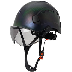 Vented construction safety helmet with built-in visor – image 16