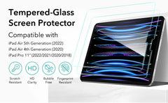 2Pack Screen Protector Tempered-Glass Film with Frame for iPad 11/10(2025/2022) iPad Air 13/11 (2025) Mini 7/6 Air 5/4 by Snagg A Screen Protector