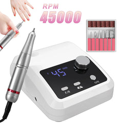 Elite 45,000 RPM Professional Electric Nail Station – High Torque Precision Drill with Dual-Mode Foot Pedal