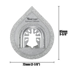 Diamond Oscillating Saw Blades 7pcs | Quick-Release Universal Multitool Triangle Blade for Tile Grout Ceramic