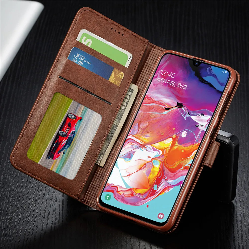 Leather Wallet Flip Case For Galaxy S24 Series by Snagg A Phone Case