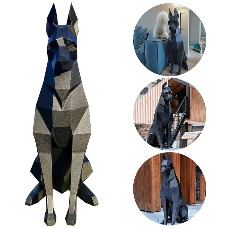 3D Doberman Papercraft Sculpture by Snagg A Sculpture