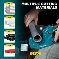 One-handed ratchet PVC pipe cutter with deburring tool – image 2