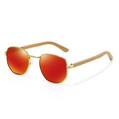 Metal & Bamboo Pilot Sunglasses by Snagg It Sunglasses