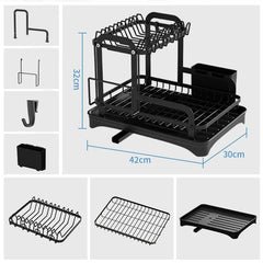 2-Tier Dish & Bowl Drainer Rack by Snagg A Rack