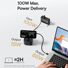 Magnetic Wireless Charger Qi2 15W for iPhone by Snagg A Charging Station