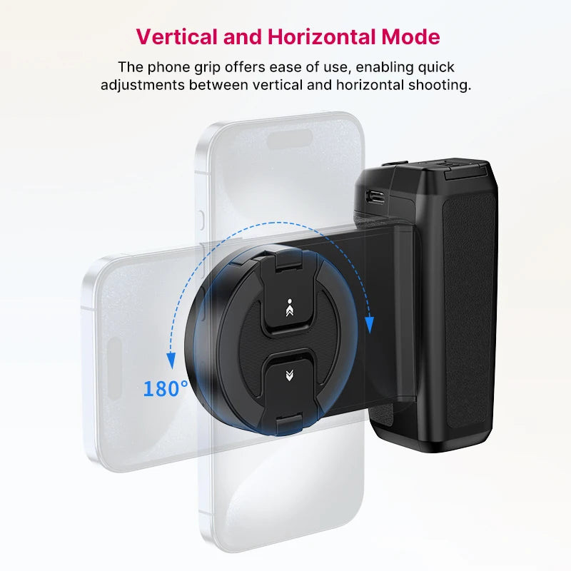 MagSafe Bluetooth Shutter Smartphone Camera Handle Grip Selfie Stablizer by Snagg A Phone Holder