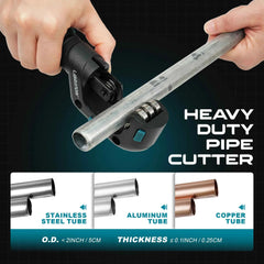 Copper tube cutter with deburring tool and spare blade – image 3