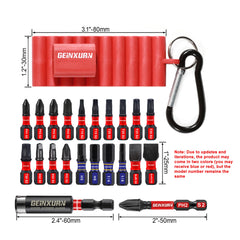 22 Pcs Impact Screwdriver Bit Set – Magnetic Multi-Driver Bits with Bit Holder & Organizer Sleeve