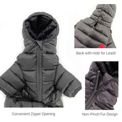 Padded Dog Winter Overalls – Lightweight Down-Feel Jumpsuit for Small & Medium Dogs