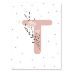 Pink Butterfly And Letters Wall Art by Snagg A Print