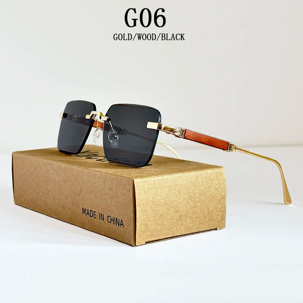 Rimless Square Sunglasses by Snagg A Shades