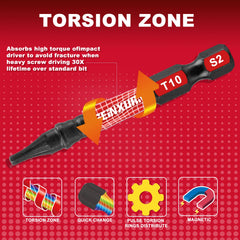 Impact Tough Magnetic Torx Screwdriver Bit Set – S2 Alloy Steel Star Bits