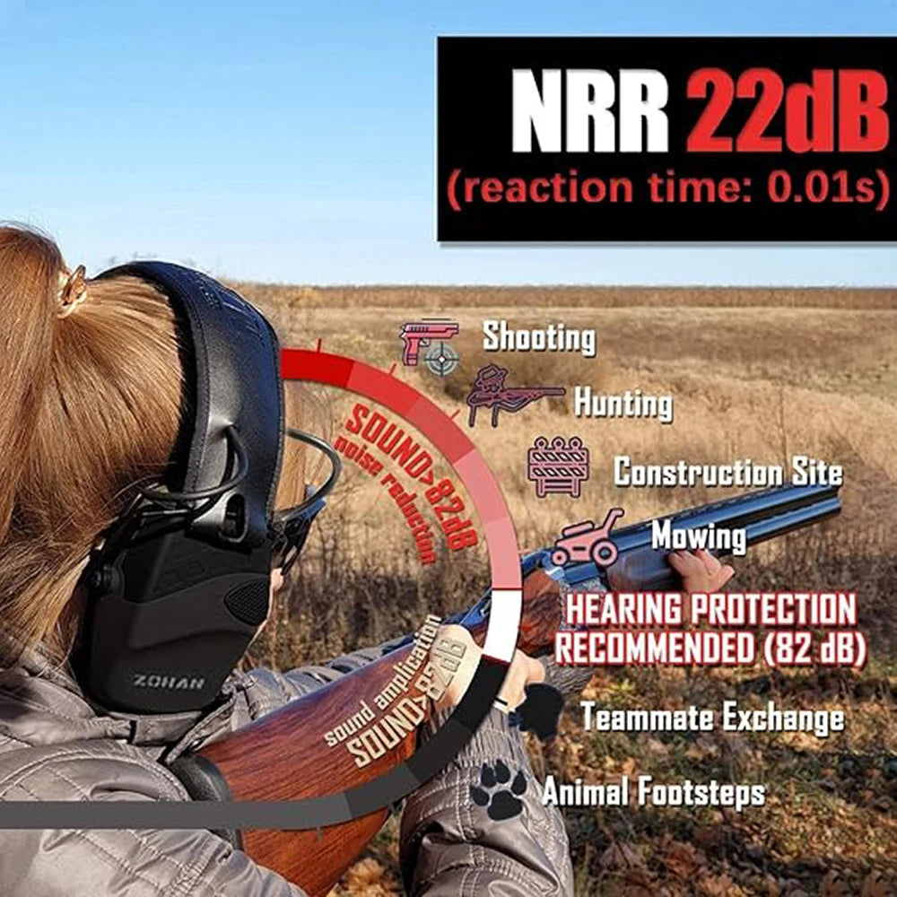 Tactical Earmuff Electronic Anti-noise Headphone by Snagg A Safety Headphones