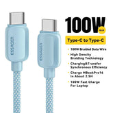 USB-C to USB-C Cable 100W 5A PD | Fast Charging Data Cord 1M/2M/3M for MacBook Pro Samsung Xiaomi Huawei