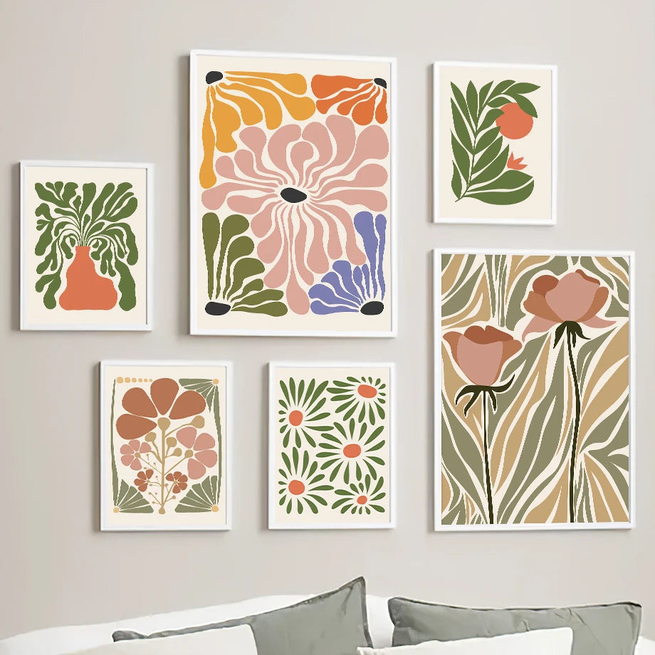 Abstract Flower Market Canvas Print by Snagg A Print