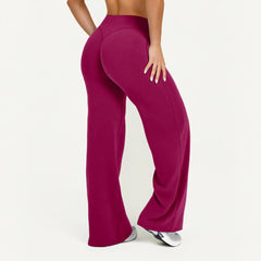Women's Flared Wide-Leg Yoga Leggings | Seamless Breathable Fitness Versatile Casual Pants