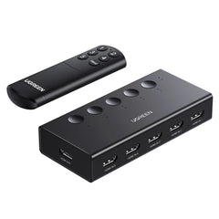 HDMI Switch 5-in-1-out 4K@60Hz – 5 Port Switcher with Remote, 3D, CEC, HDR & HDCP 2.2 for PS5/PS4