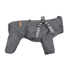 Waterproof Dog Raincoat with Built-In Harness – Adjustable Reflective 4-Leg Overalls for Small Dogs