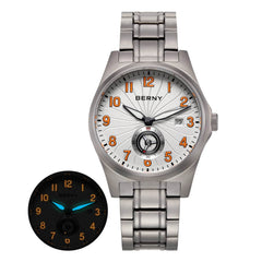 BERNY Titanium Automatic Watch – Full Titanium Strap | Seagull ST1731 | 10ATM Waterproof - SnaggIt