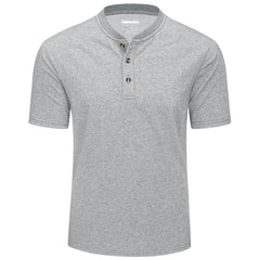 Men's Cotton Blend Henley | Soft 3-Button Summer Fashion Tee