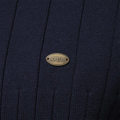 Men’s England Style Quarter-Zip Pullover | Premium Cotton-Lycra Winter Sweater