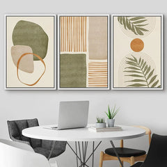 Set of 3 Abstract Tropical Canvas Prints by Snagg A Print