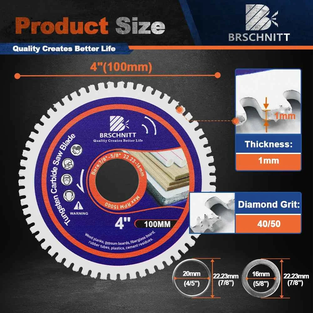 Woodworking Saw Blade Brazed Carbide - Disc Diameter 75/100/115/125mm Disc