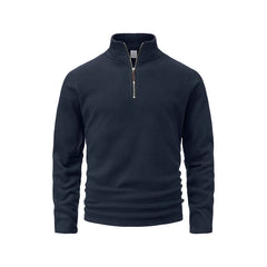 Men’s Stand-Up Collar Half-Zip Pullover | Trendy Autumn/Winter Versatile Top