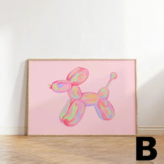 Modern Preppy Balloon Dog Canvas Print by Snagg A Print