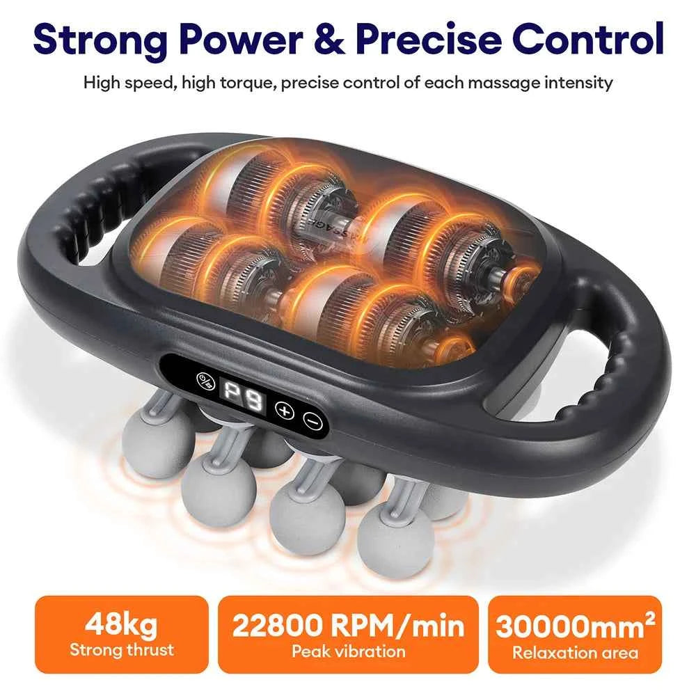 8/16 Heads Body High Frequency Vibration Massage Gun