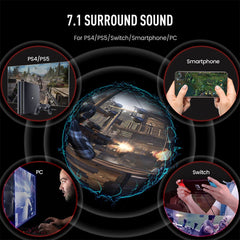 7.1 Wired Gaming Headset Connections for PC, PS4, Xbox & Switch by Snagg A Gaming Headset
